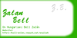 zalan bell business card